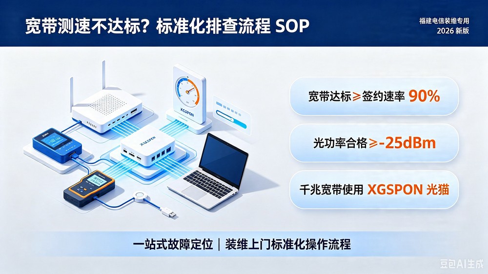 宽带测速不达标？标准化排查流程SOP-爱尚往