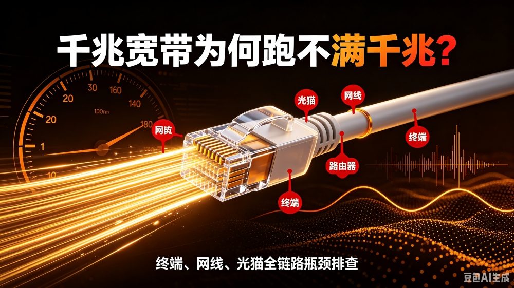 千兆宽带为何跑不满千兆？终端、网线、光猫全链路瓶颈排查-爱尚往